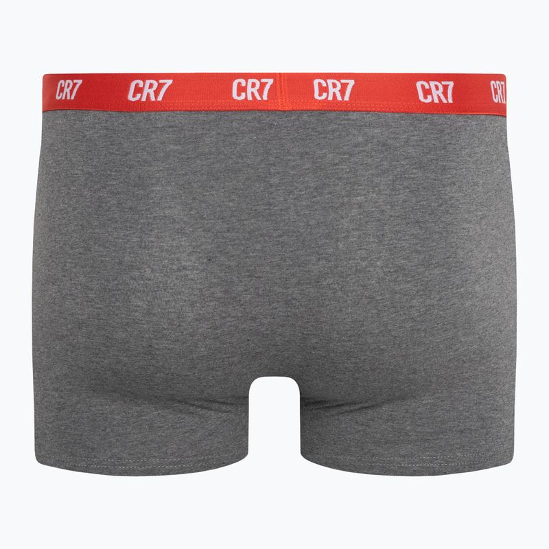 Boxeri bărbătești CR7 Basic Trunk 3 pary grey melange/red/navy 3