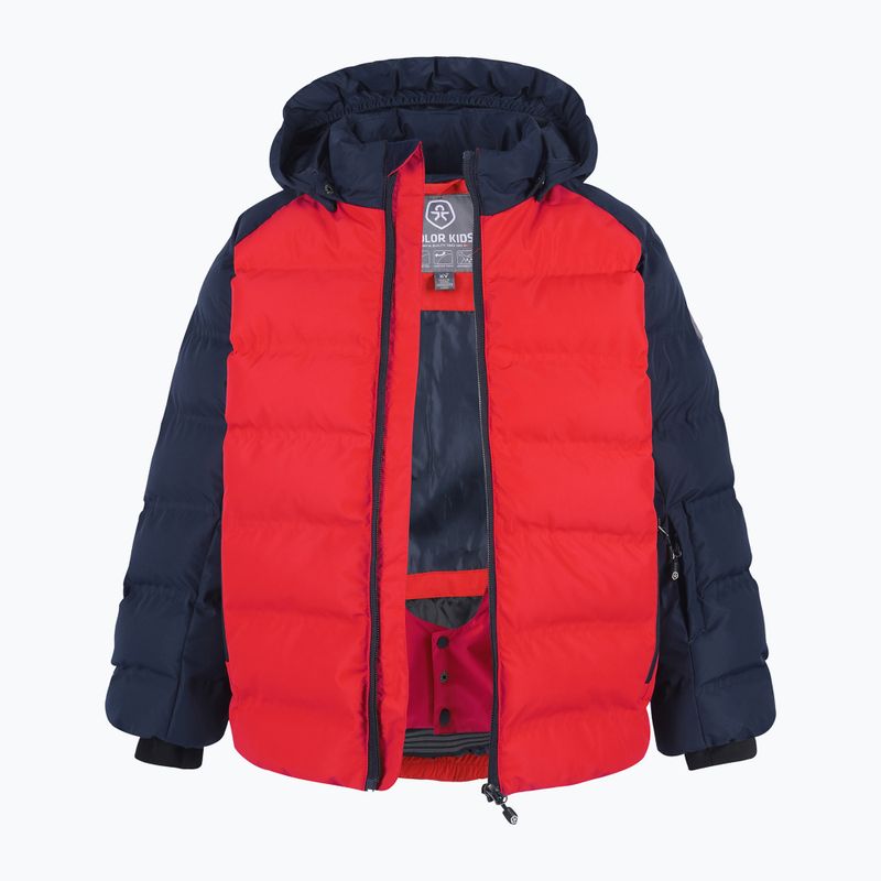 Geacă de schi pentru copii Color Kids Ski Jacket Quilted AF 10.000 croșie-neagră 740695 2