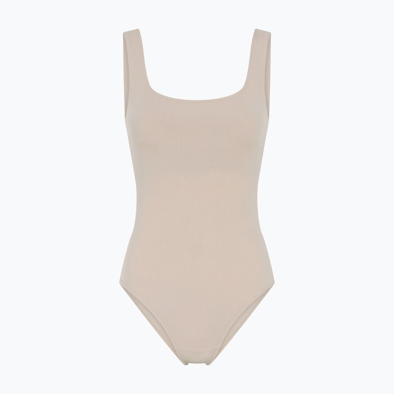 Body de antrenament pentru femei Girlfriend Collective Penny Square Neck cream 7