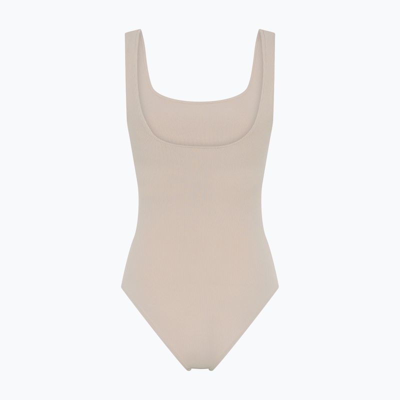 Body de antrenament pentru femei Girlfriend Collective Penny Square Neck cream 8