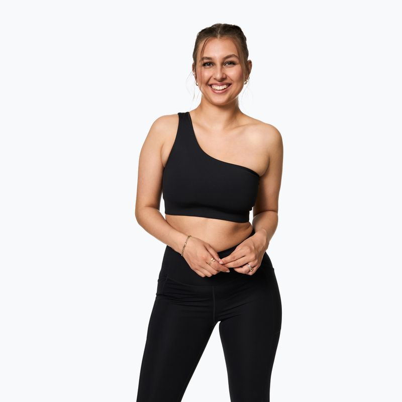 Sutien de antrenament Girlfriend Collective Bianca One Shoulder black