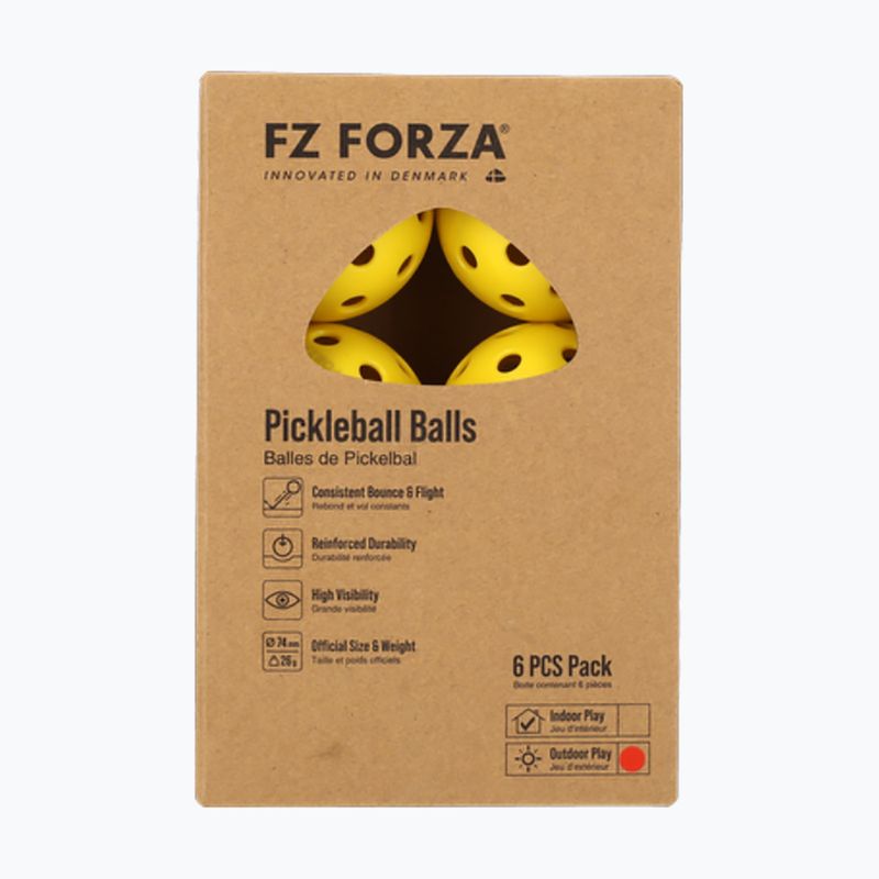 Mingi de pickleball FZ Forza Outdoor Pickleball 6 szt. yellow 2