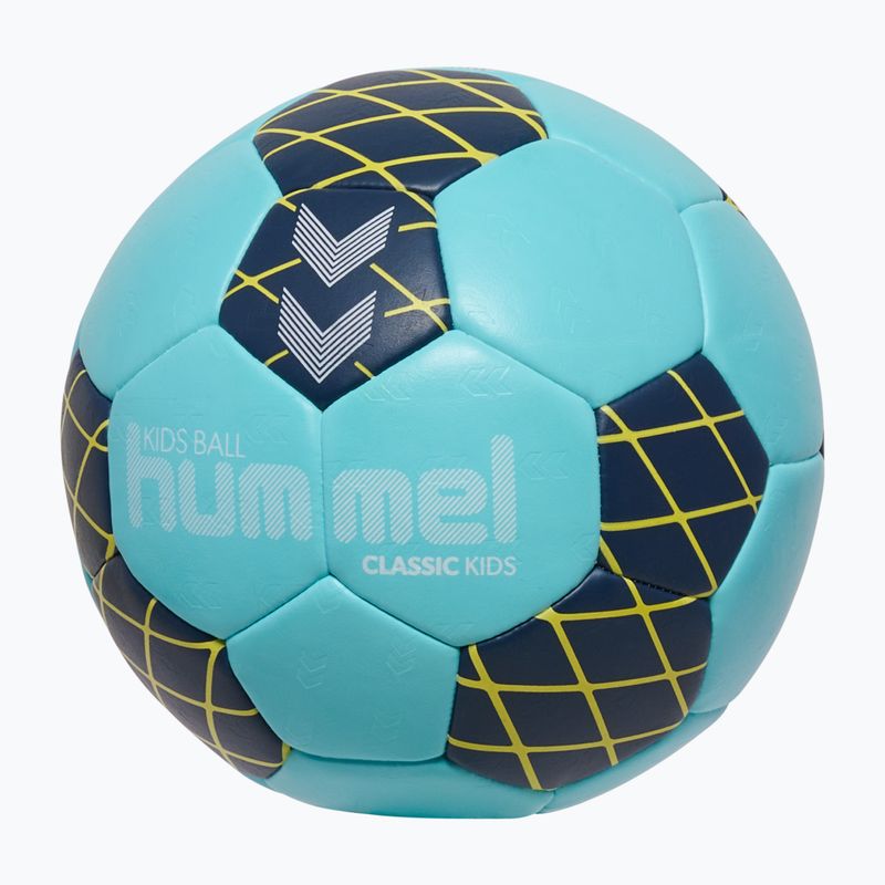 Minge de handbal pentru copii Hummel Classic HB Jr light blue/marine/yellow size 0 2