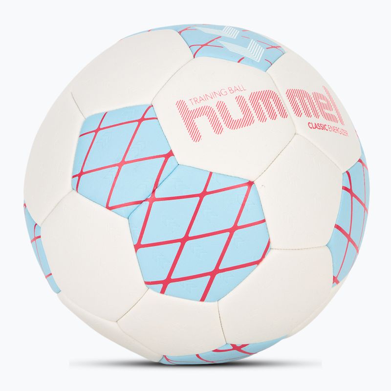 Minge de handbal Hummel Classic Energizer off white/light blue/yellow mărimea 3 2