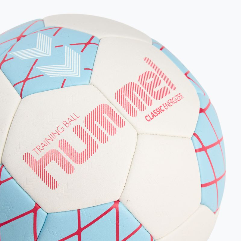Minge de handbal Hummel Classic Energizer off white/light blue/yellow mărimea 3 4