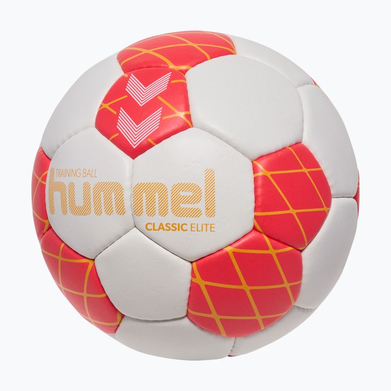 Minge de handbal Hummel Classic Elite HB off white/red/orange size 3 2