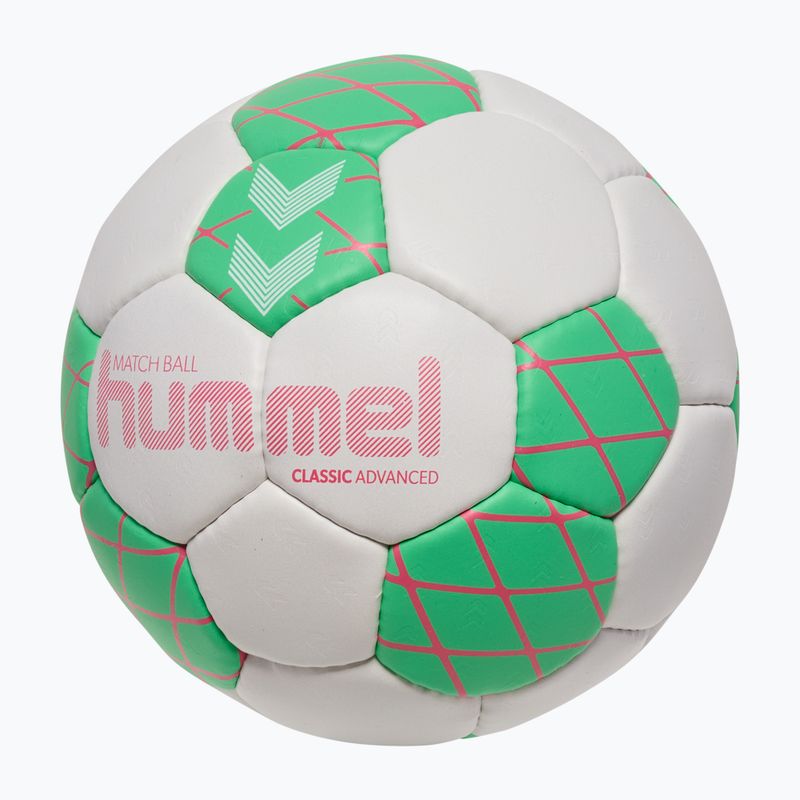Minge de handbal Hummel Classic Advanced HB off white/green/red size 3 2