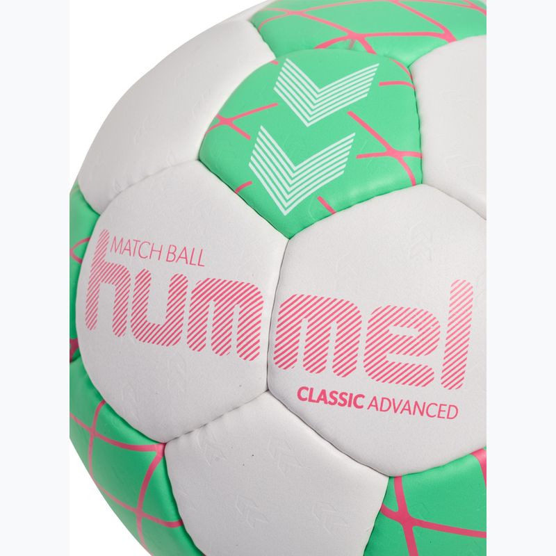 Minge de handbal Hummel Classic Advanced HB off white/green/red size 3 4