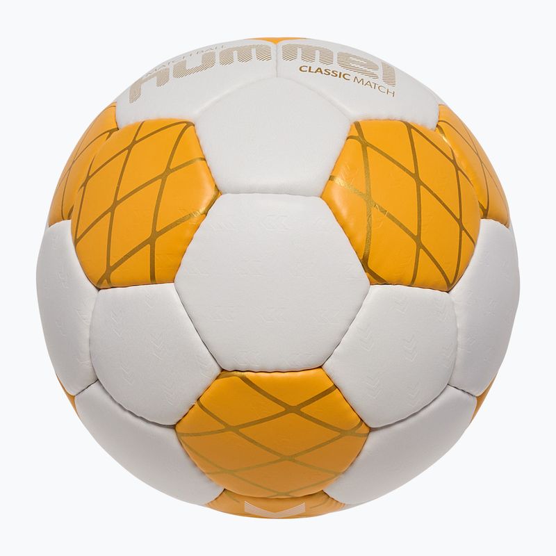 Minge de handbal Hummel Classic Match HB off white/orange/gold size 3 3