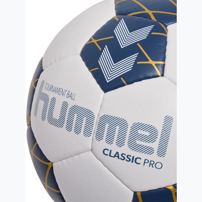 Minge de handbal Hummel Classic Pro HB off white/marine/gold size 3 4