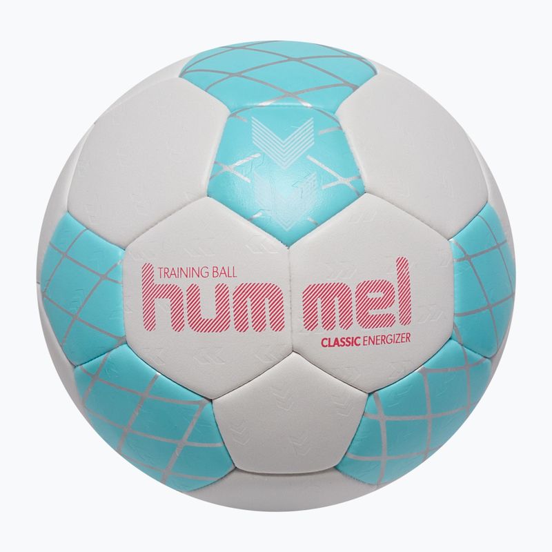 Minge de handbal Hummel Classic Energizer off white/light blue/marine size 0