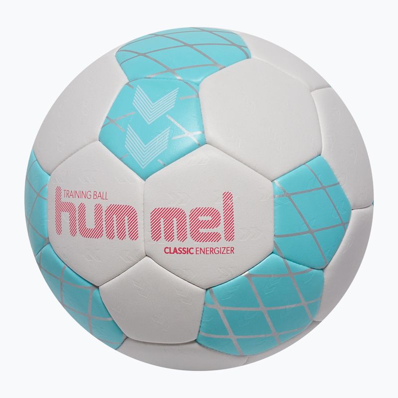 Minge de handbal Hummel Classic Energizer off white/light blue/marine size 0 2