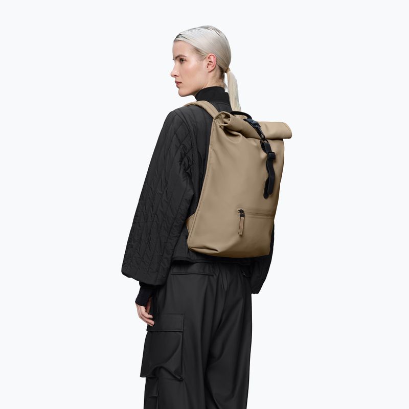 Rucsac de oraș Rains Rucksack Rolltop Beige 4