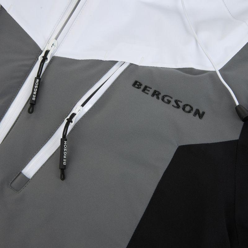 Geacă de schi pentru bărbați BERGSON Velox Stx white/grey 4