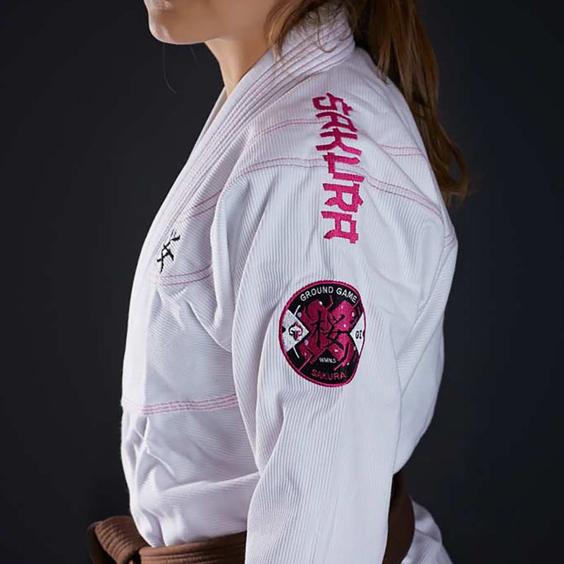 GI to BJJ pentru femei BJJ Ground Game Sakura alb GISAKWHF1 5