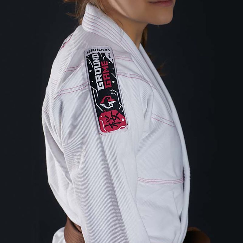 GI to BJJ pentru femei BJJ Ground Game Sakura alb GISAKWHF1 6