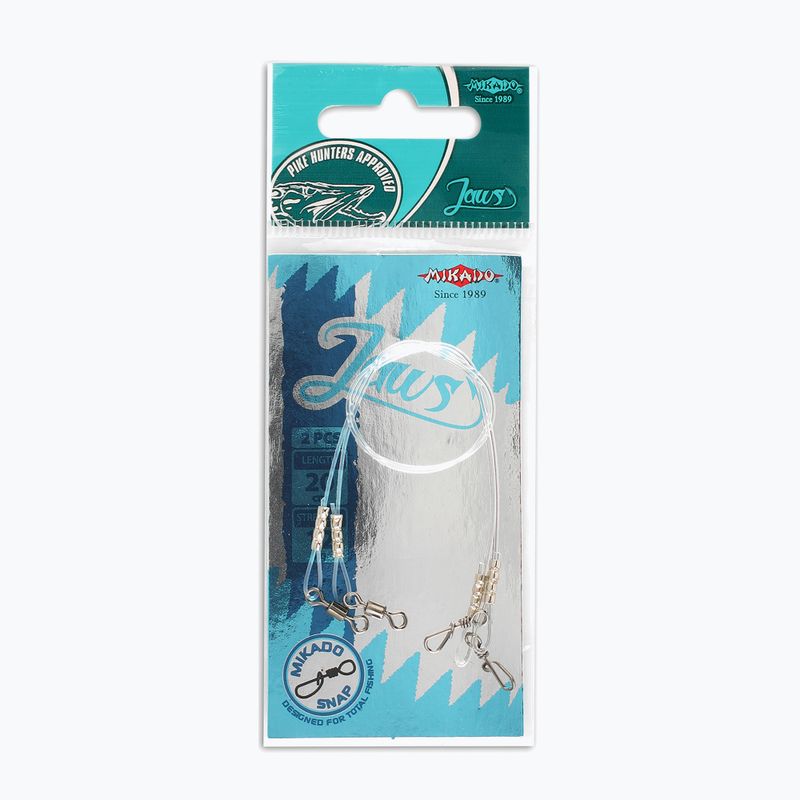 Mikado Fluorocarbon de filare lider de spinning Jaws Medium 12 kg 2 buc. transparent ZGJ01-25-12