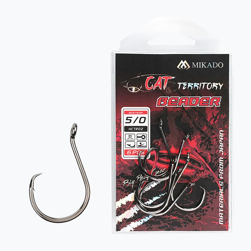 Mikado Cat Territory Beader Hooks 4 buc. argint HCTR02-8/0