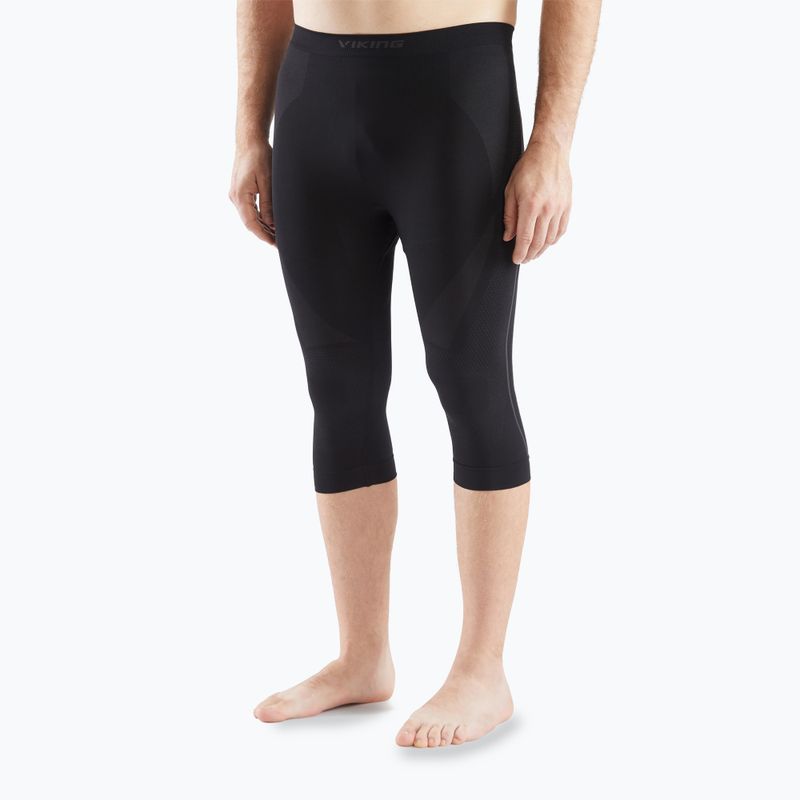Pantaloni termici pentru bărbați Viking Eiger 3/4 negru 500/21/2085