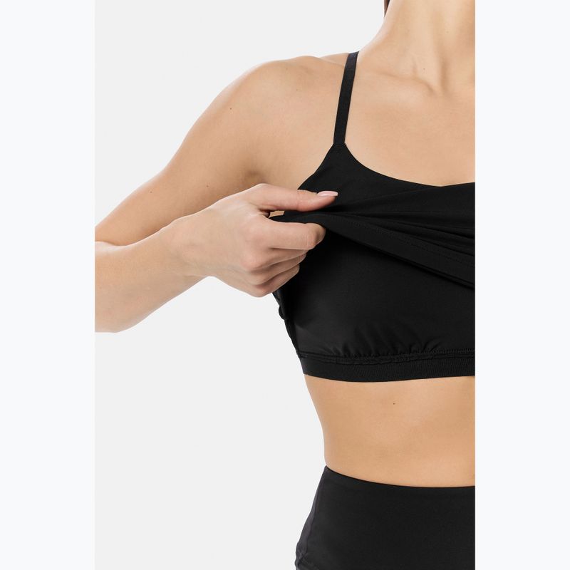 Tricou de antrenament pentru femei Cardio Bunny With Built-in Black bra 5