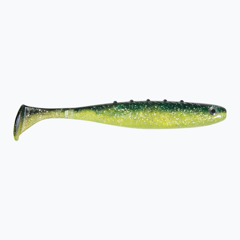 Dragon V-Lures Aggressor Pro Rubber Lure 3 buc. Chartreuse/Negru/Negru/Perlucire argintie CHE-AG40D-30-101