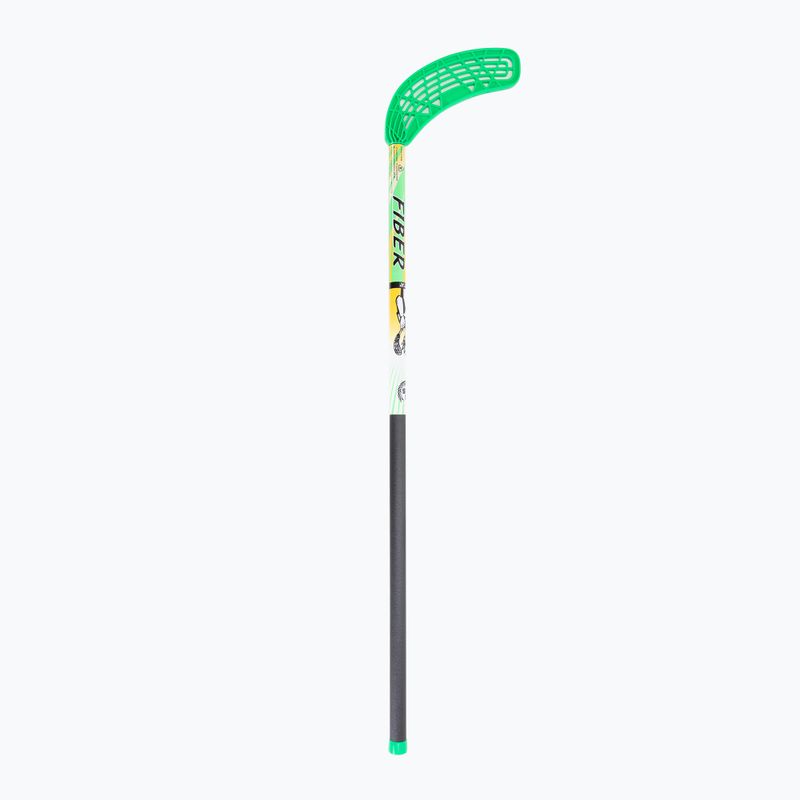 Unibros Fiber set de mingi de podea 10 bețe + 5 mingi verde-galben 02807 2