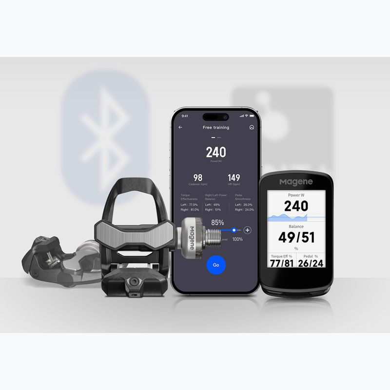 Pedale pentru biciletă Magene P715 S SPD-SL silver 14