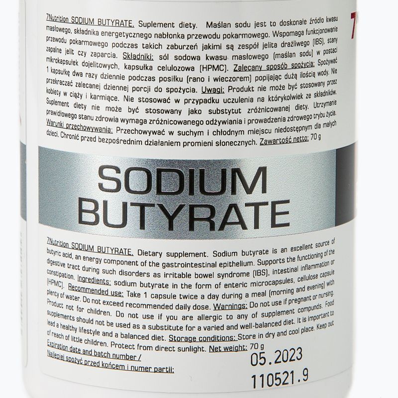 Butirat de sodiu 580mg 7Nutrition suport intestinal 100 capsule 7Nu000416 3