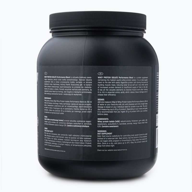 Proteină din zer izolat Raw Nutrition 900g mango WPI-59017 2