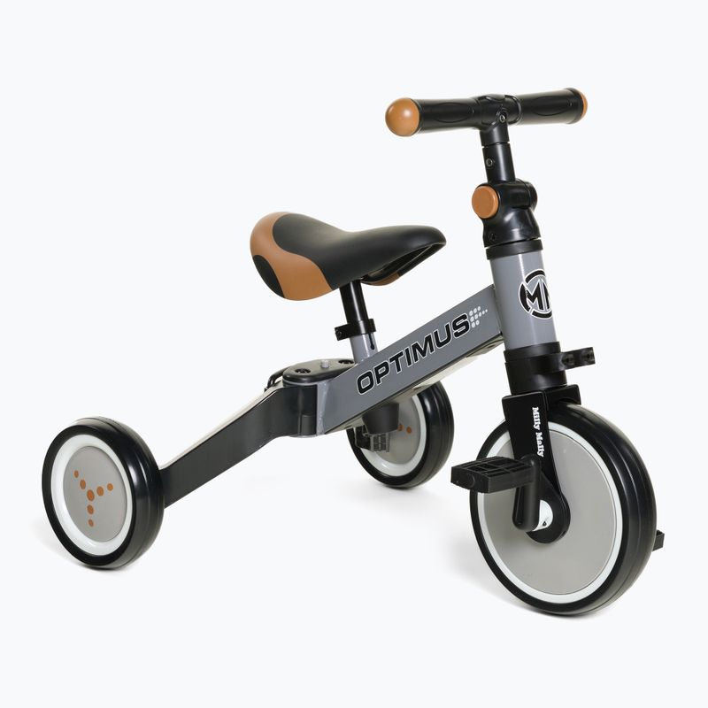 Bicicletă de echilibru cu tri roți Milly Mally 3w1 Optimus gri 3968 2