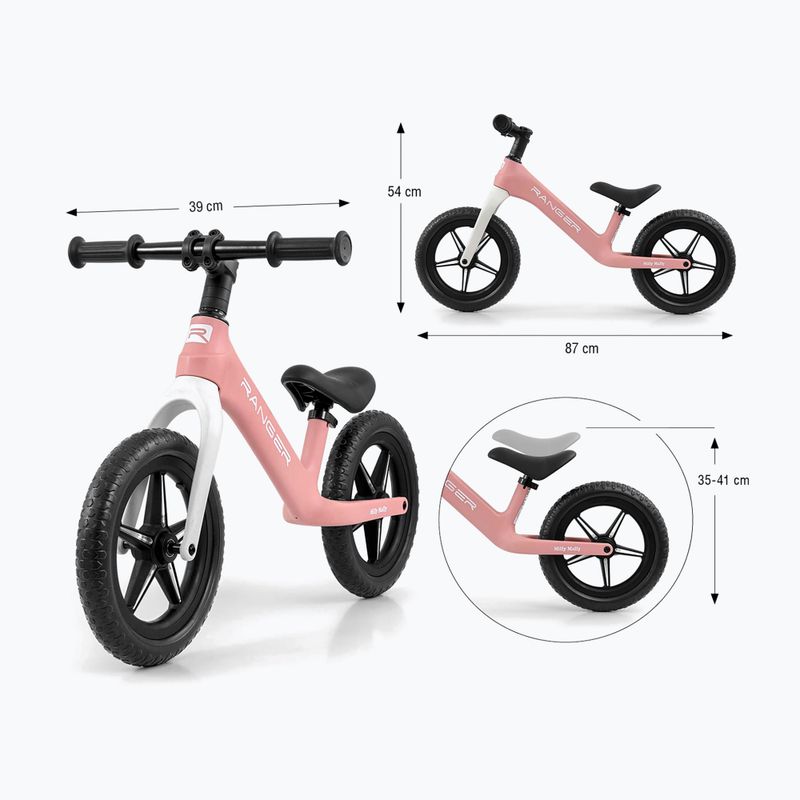 Bicicletă de echilibru pentru copii Milly Mally Ranger Flash pink 10