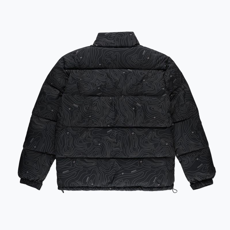 Geacă cu puf pentru bărbați PROSTO Puff Pattern neagră KL222MOUT1052 3