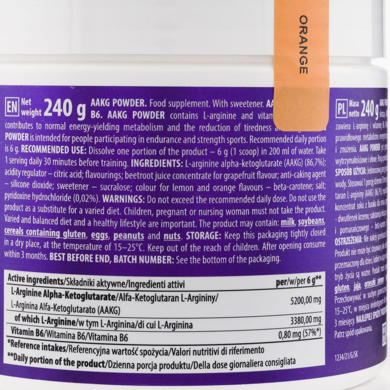Trec AAKG pre-antrenament 240g portocaliu TRE/909 4
