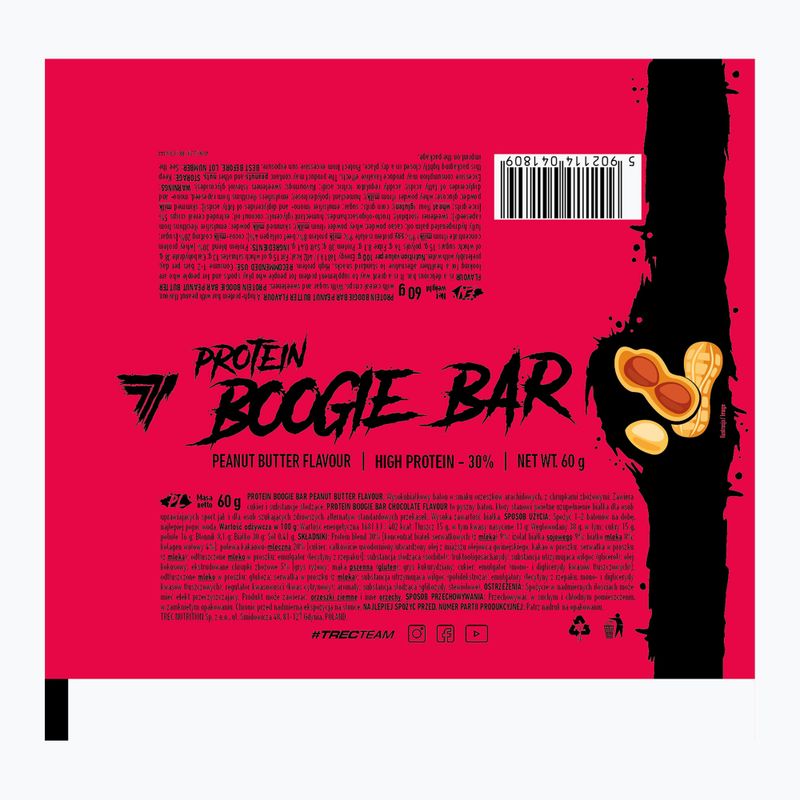 Trec Boogie Protein Bar 60 g unt de arahide 2