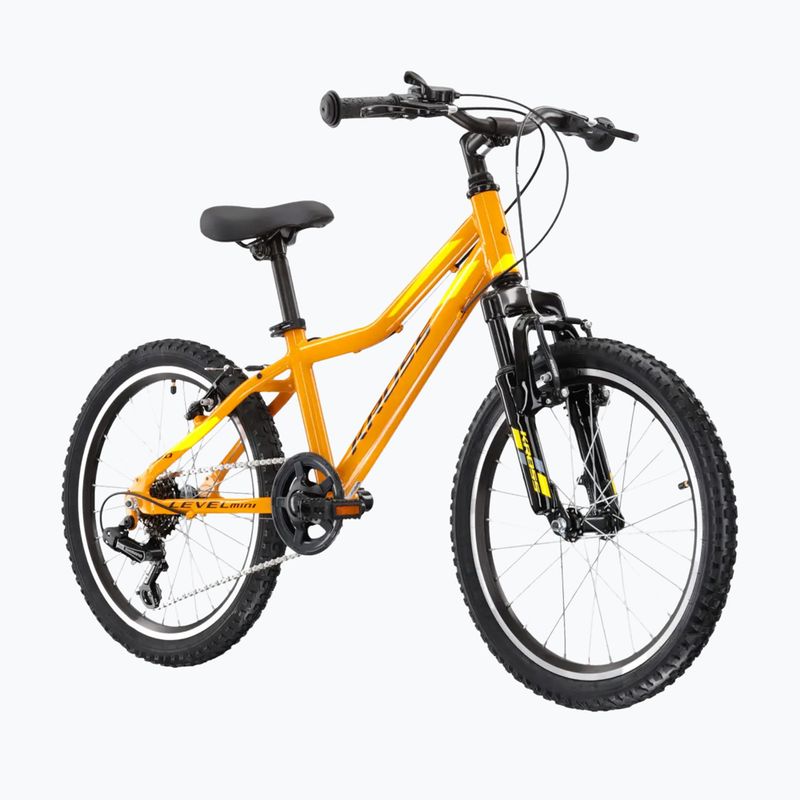 Bicicletă pentru copii KROSS Level Mini 2.0 yellow/black/gloss 2