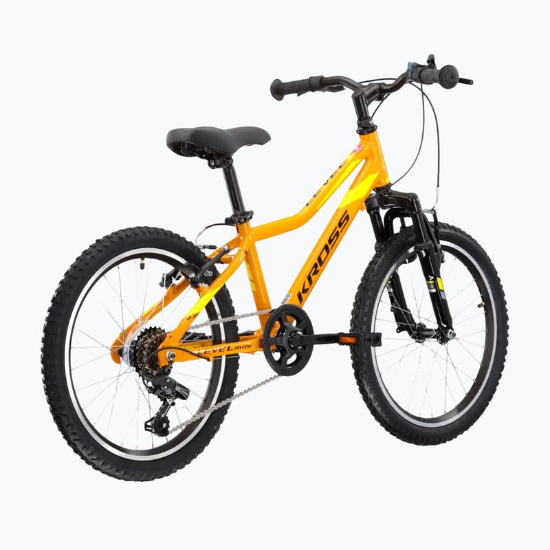 Bicicletă pentru copii KROSS Level Mini 2.0 yellow/black/gloss 3