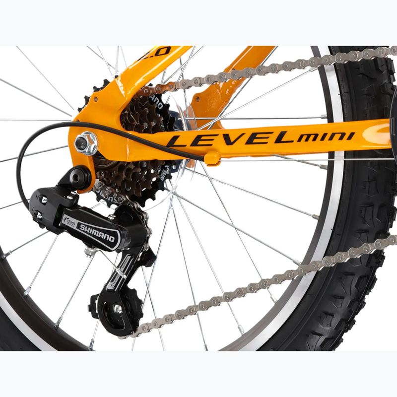 Bicicletă pentru copii KROSS Level Mini 2.0 yellow/black/gloss 7