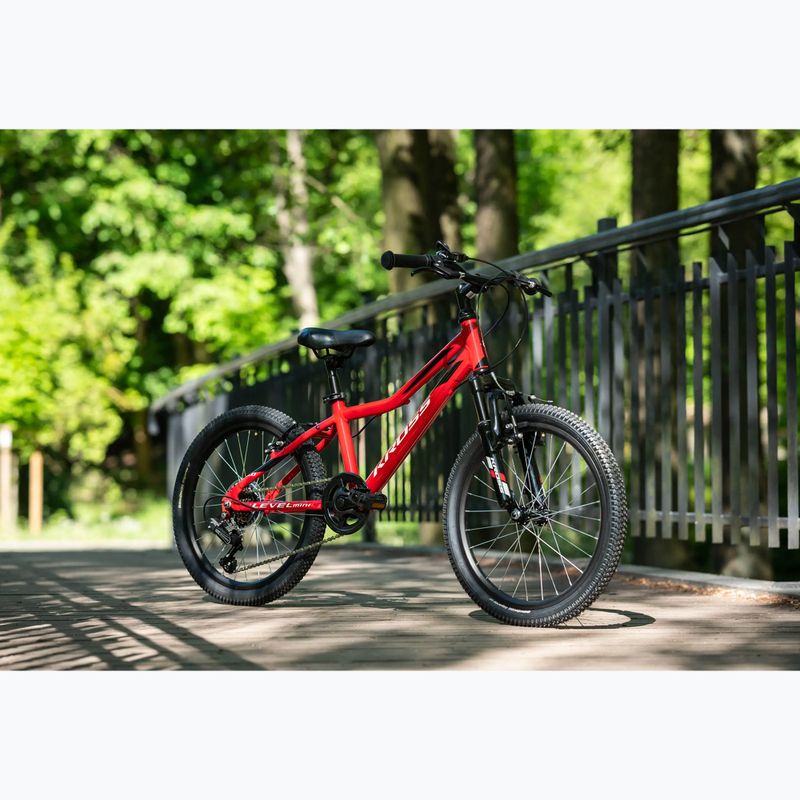 Bicicletă pentru copii KROSS Level Mini 2.0 red/black/gloss 12