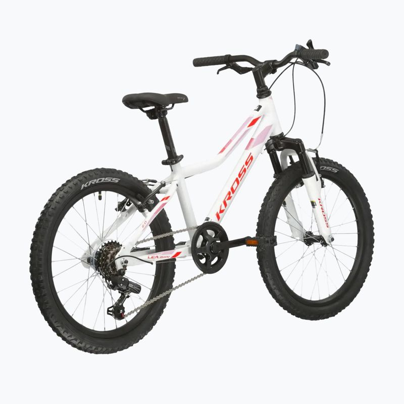 Bicicletă pentru copii KROSS Lea Mini 2.0 white/red/gloss 3