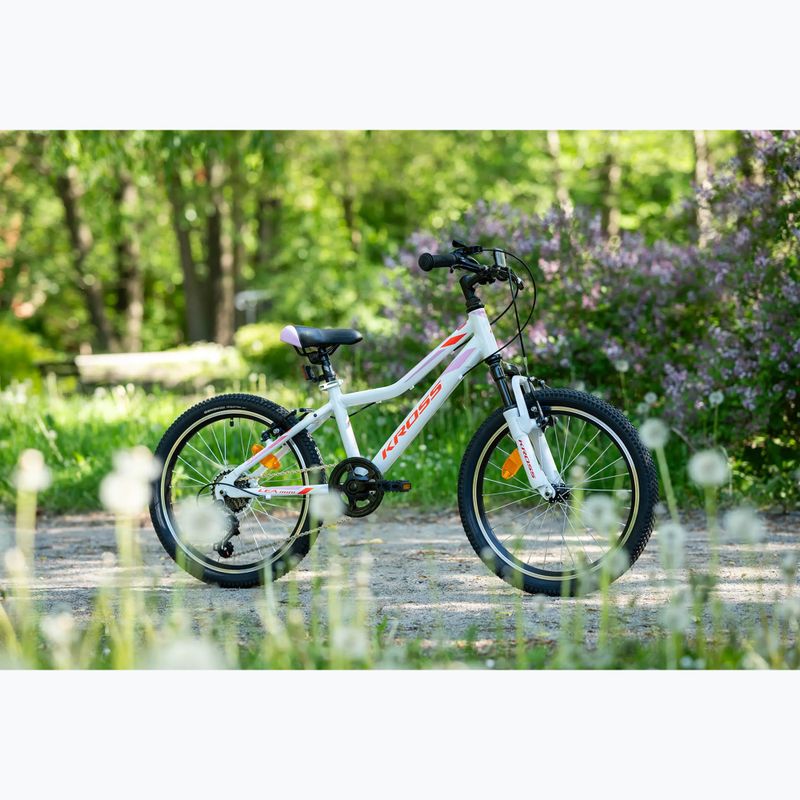 Bicicletă pentru copii KROSS Lea Mini 2.0 white/red/gloss 12