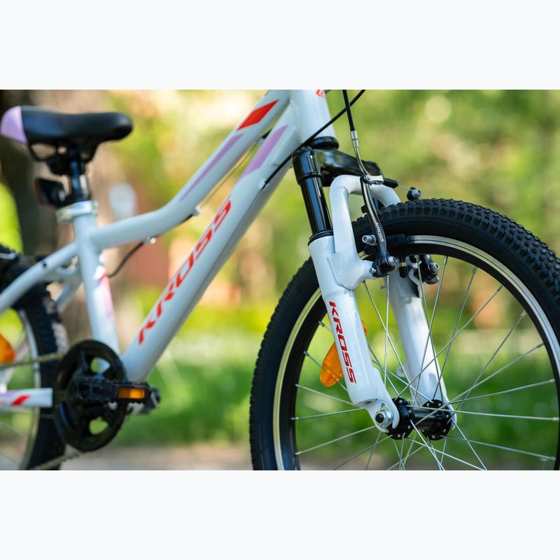 Bicicletă pentru copii KROSS Lea Mini 2.0 white/red/gloss 13