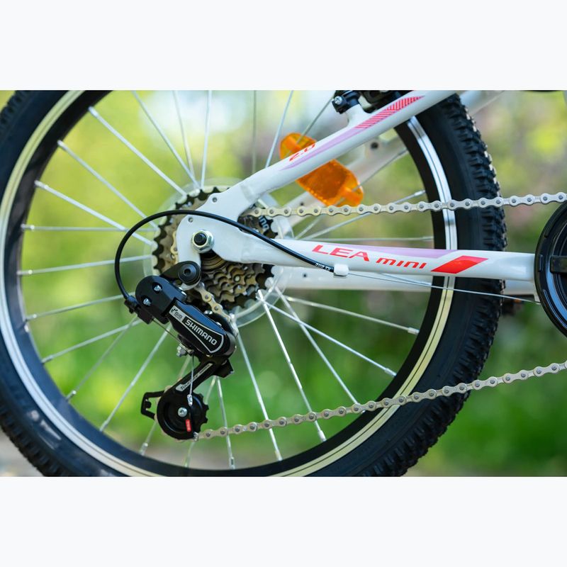 Bicicletă pentru copii KROSS Lea Mini 2.0 white/red/gloss 14