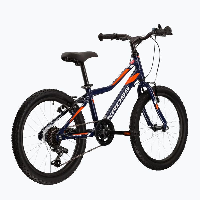Bicicletă pentru copii KROSS Hexagon Mini 1.0 navy blue/white/gloss 3