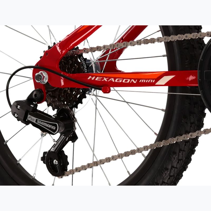 Bicicletă pentru copii KROSS Hexagon Mini 1.0 red/white/gloss 8