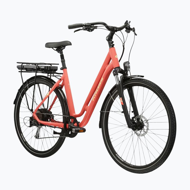 Bicicletă electrică KROSS Sentio Hybrid 2.0 el. 504 Wh coral/yellow/matte 2