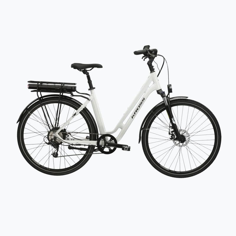 Bicicletă electrică KROSS Sentio Hybrid 1.0 el. 504 Wh pearl/black/gloss