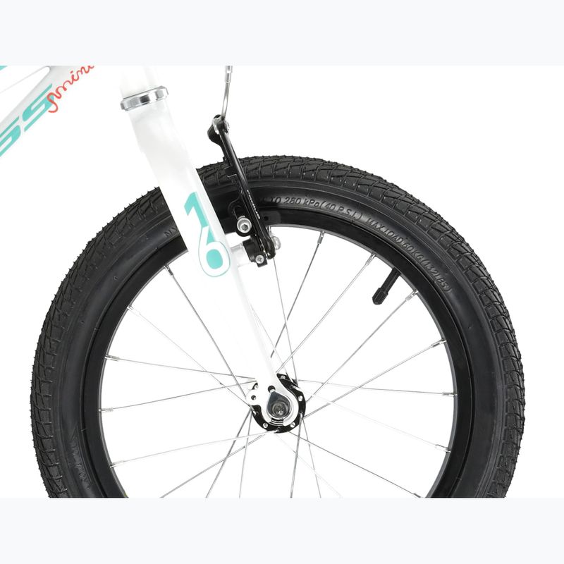 Bicicletă pentru copii KROSS Mini 3.0 white/mint/gloss 6
