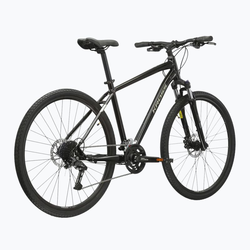 Bicicletă cross KROSS Evado 5.0 black/green/gloss 3