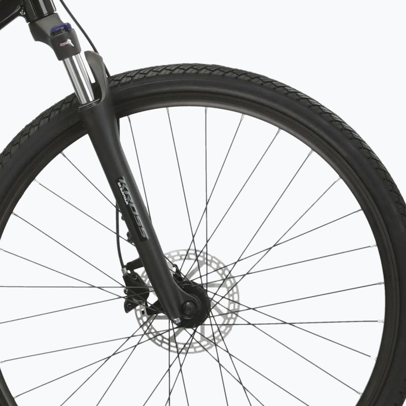 Bicicletă cross pentru femei KROSS Evado 5.0 In black/turquoise/gloss 6