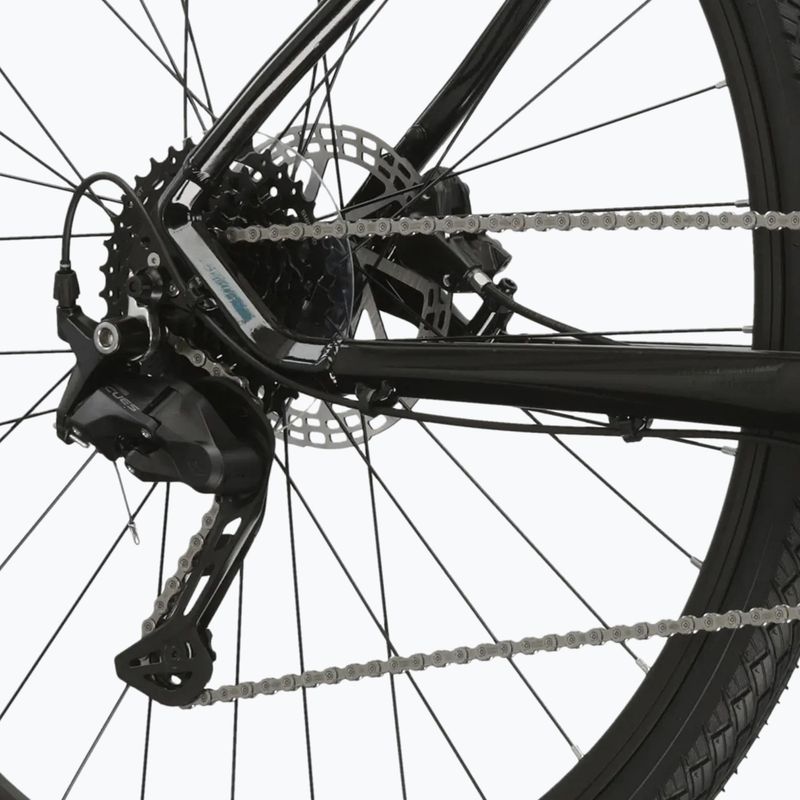 Bicicletă cross pentru femei KROSS Evado 5.0 In black/turquoise/gloss 10